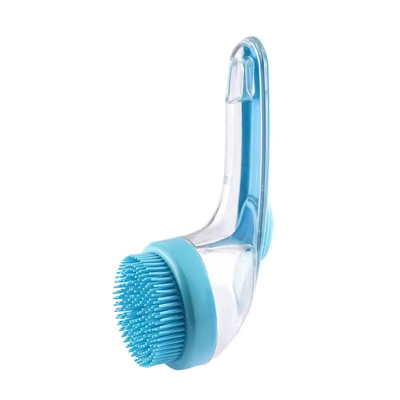 Washing Brush Pet Bath Brush With Built-in Soap Dispenser