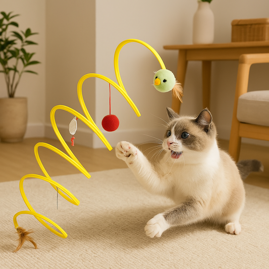 Spiral Toy Interactive Spiral Play Toy for Active Cats