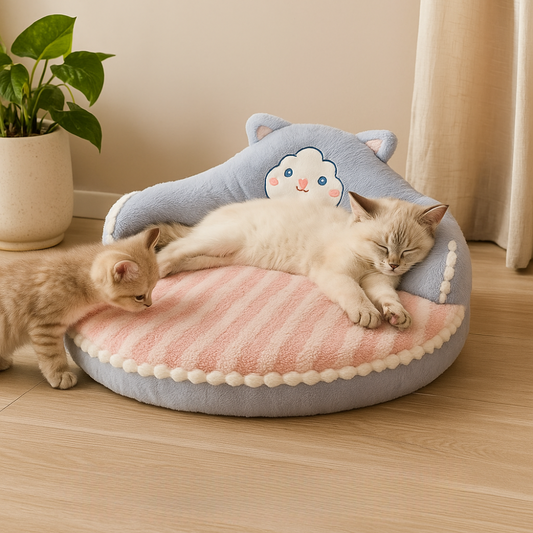 Cute Cat Bed for Small Cats | Soft Sleeping Couch