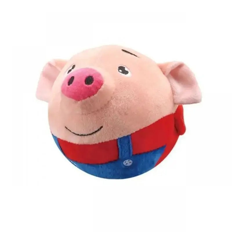 Interactive Dog Toy Automatic Moving Plush Ball Stops Boredom